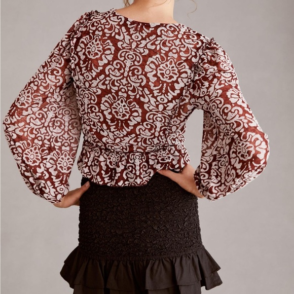 Long sleeve anthropology blouse - Picture 2 of 7